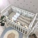 lenjerie patut bebe crem